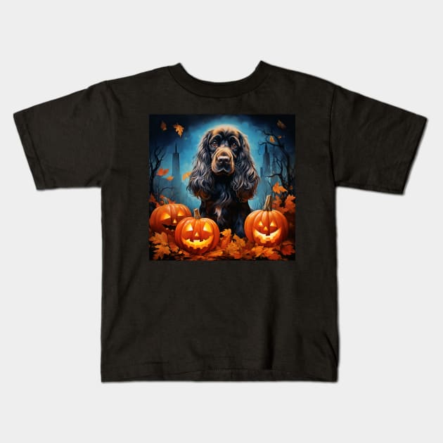 Halloween English cocker spaniel Kids T-Shirt by NatashaCuteShop